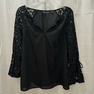 New York & Company Lace Sleeved Blouse